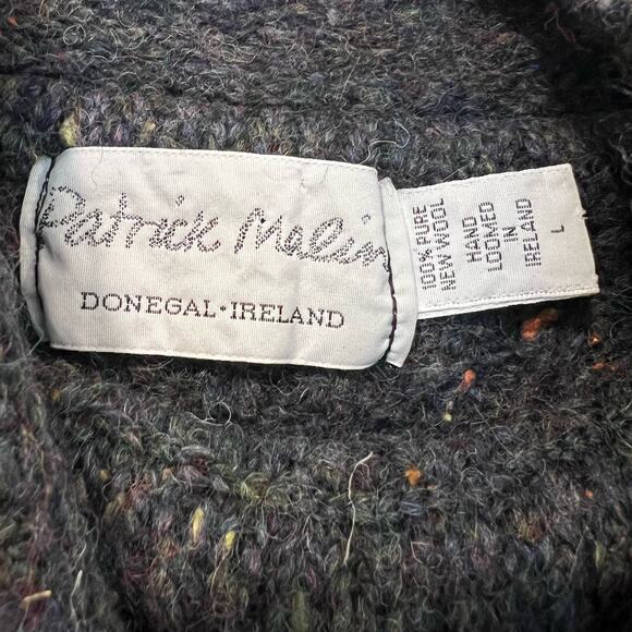 Patrick Malin Donegal Ireland Women's Grey Turtleneck Hand Loomed Ireland Size L - Picture 4 of 7